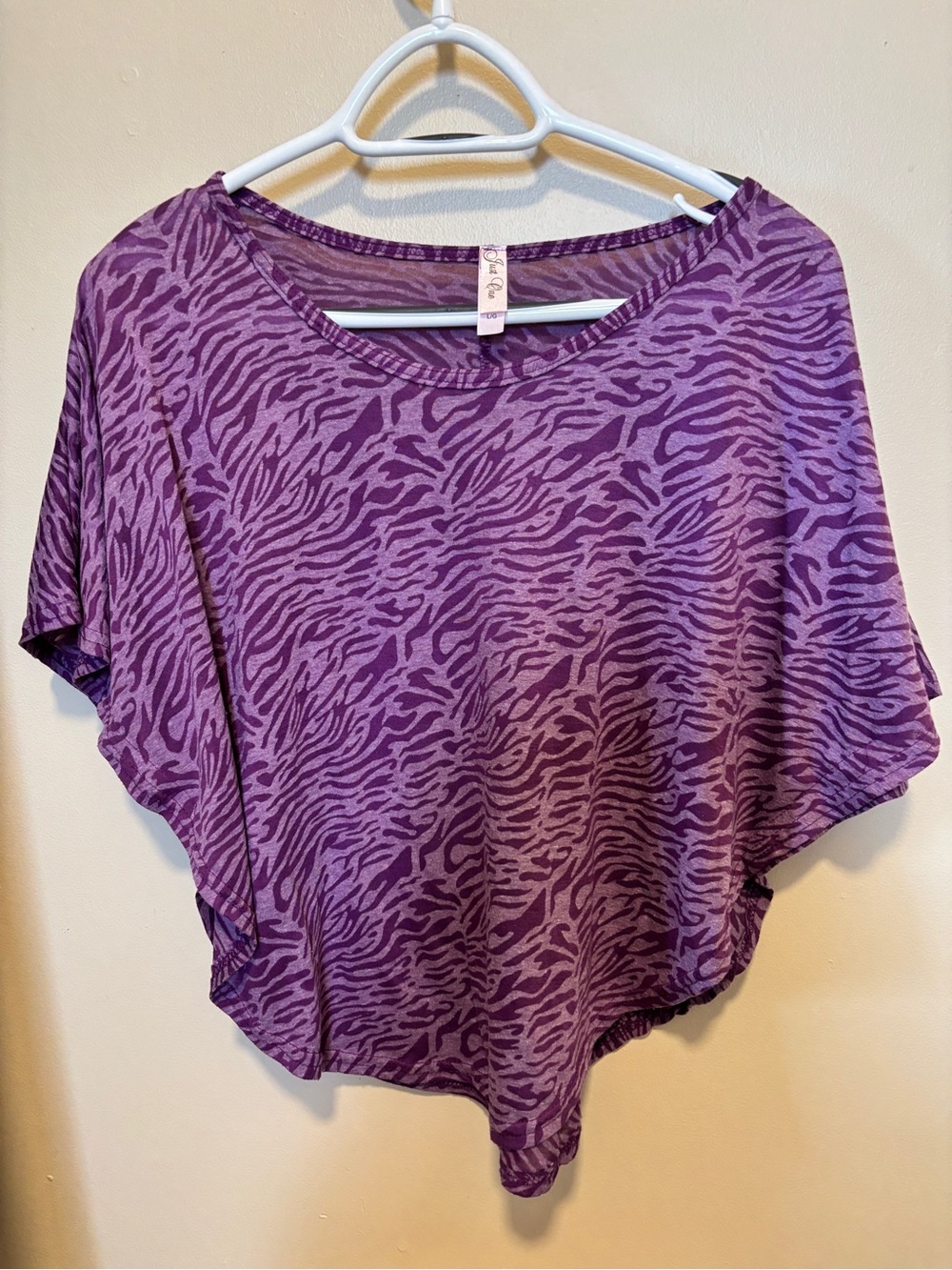Purple leopard print poncho y2k